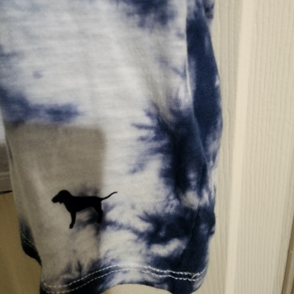 PINK Victoria's Secret Blue Tie-Dye Short Sleeve Tee L - Picture 3 of 5